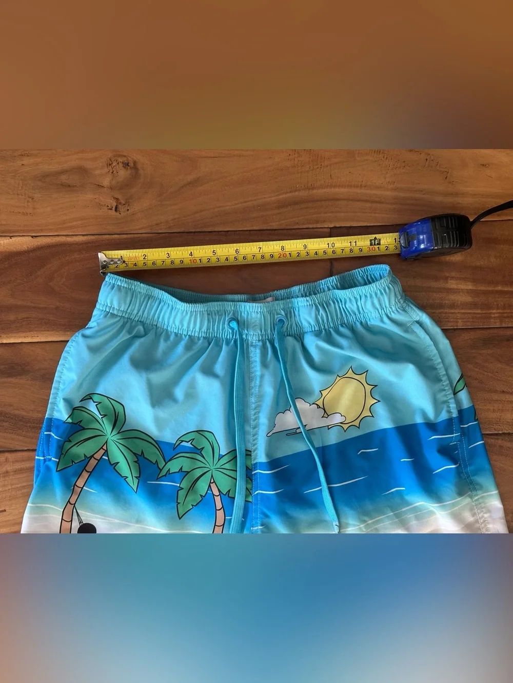 Disney Mickey Mouse Tropical Beach Swim Trunks Board Shorts Size M